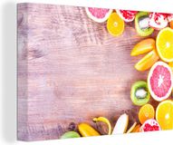 OneMillionCanvasses Canvas schilderij 150x100 cm - Fruit - Multicolor - Modern