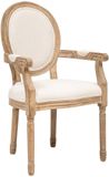 ATMOSPHERA CREATEUR D'INTERIEUR Rieten stoel met armleuningen CLÉON Beige lin