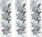 Inge-glas 24x stuks kunststof kersthangers sterren 6 cm kerstornamenten - Kunststof ornamenten kerstversiering