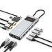 NOVOO 12-in-1 USB-C Docking Station met Dubbele Monitor (2x HDMI, VGA, 100W PD, Ethernet, 4x USB, SD/TF)