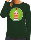 Bellatio Decorations Shoppartners Bv Foute kersttrui / sweater Merry Chrismas Vodka groen voor dames - Kersttrui voor wodka liefhebber S