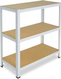 Shelfplaza HOME metalen stellingkast - 90x100x60 cm - wit - 3 planken