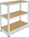 Shelfplaza HOME metalen stellingkast - 90x100x60 cm - wit - 3 planken