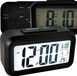 Réveil numérique, grand thermomètre LCD, calendrier de bureau, fonction snooze