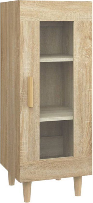 vidaXL Dressoir 34,5x34x90 cm bewerkt hout sonoma eiken