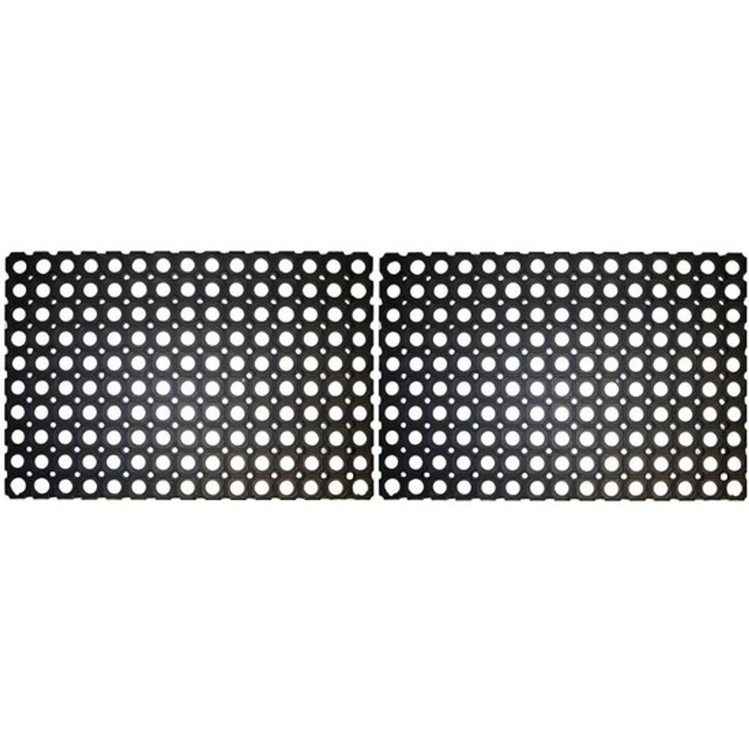 Benson Rubberen Deurmat - 60 x 40 cm - Zwart