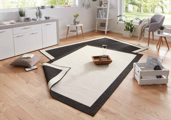 Bougari Modern vloerkleed Panama 103105 80x250 cm Zwart & Crème