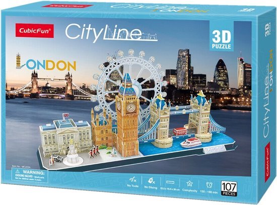 Cubic Fun City Line 3D Puzzel Londen 107 Stukjes