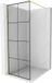 Mexen Kioto douchewand Walk-in 80 x 200 , zwart raster 8 mm, goud geborsteld - 800-080-101-55-77