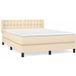 Maison Exclusive - Boxspringbed avec matelas, couleur crème, 140x190 cm, rembourré