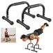 Parallettes barres d'entraînement - barres de dips forme I - Capacité de charge : 200 kg - Acier, dimensions 43x25x25 cm - Convient à la callisthénie, aux pompes et aux poiriers - Surface antidérapante - Noir