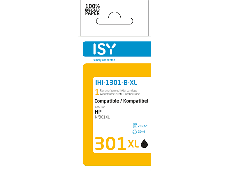 ISY HP 301xl Black