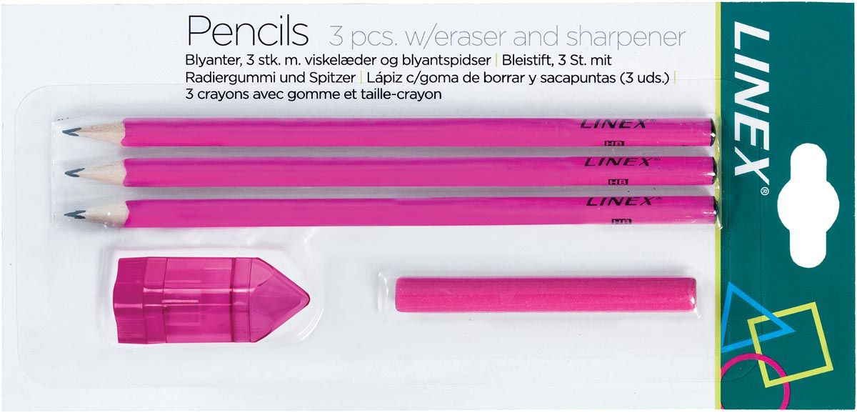 Linex schoolset potloden roze