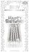 Merkloos / Sans marque Clairefontaine Set van 12 kaarsen en kaarsenhouders met 'Happy Birthday' houder - Zilverkleurig