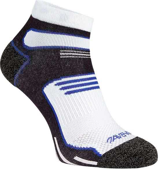 Avento Sportsokken Enkelsokken Heren 2-pack Wit/blauw Maat 43/46