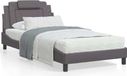 Maison Exclusive - Lit « Viana » avec matelas gris 100 x 200 cm en similicuir