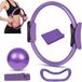 Ensemble de Pilates pour femmes - Équipement de Pilates pour la maison - 5 pièces - Poignées doublement rembourrées - Ballon de Pilates - Bandes de résistance - Convient pour les jambes, les bras et les cuisses
