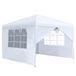NAIZY, pavillon pliable, 2,5x2,5 mètre, imperméable et avec protection UV, pavillon de jardin stable avec 4 panneaux latéraux, sac de transport inclus – Blanc