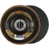 Rhodius 205509 LSZ F EXTENDED disque lamelle grain 60 inox, acier 10 pc.
