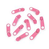 cyclingcolors 10 x vervangende ritssluiting-reparatieset voor ritssluiting, hoofd nr. 5, schuivers voor kleding, tassen, jassen, tassen, koffers, jeans, middelroze
