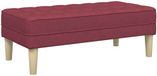 vidaXL Bank stof wijnrood 113 x 57 x 39 cm
