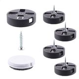 Wagner QuickClick® Equalizer Duo 16793099 2-in-1 kunststof glijders/viltdoppen om vast te schroeven, 4 x basis + schroef + glijinzetstuk verwisselbaar kunststof/vilt, diameter Ø 25 mm