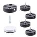 Wagner QuickClick® Equalizer Duo 16793099 2-in-1 kunststof glijders/viltdoppen om vast te schroeven, 4 x basis + schroef + glijinzetstuk verwisselbaar kunststof/vilt, diameter Ø 25 mm