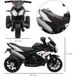 Tricycle électrique pour enfants à 3 roues, batterie rechargeable 6V, fonctions musicales, klaxon, phares, 86 x 42 x 52 cm, noir et blanc