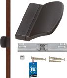 KOTARBAU® Balkondeurgreep, PVC, Bruin, Terrasdeurgreep, met Snapper voor Rook en Tocht