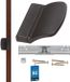 KOTARBAU® Balkondeurgreep, PVC, Bruin, Terrasdeurgreep, met Snapper voor Rook en Tocht