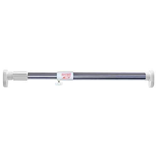 Hershii Uitbreidbaar raam douchegordijn spanstang ovale hoofd kleding opknoping bar rail voor kast kast, geen boren, 25,4 mm buisdiameter