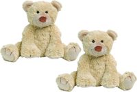 Happy Horse 2x stuks beige pluche knuffelbeer Boogy 24 cm