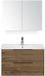 BES LED Seville Badmeubelset 80 cm - Tabacco Edge Greep - Wastafel Enjoy met Spiegelkast