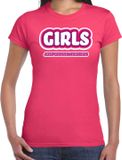 Bellatio Decorations Vrijgezellenfeest Verkleed T-shirt Dames - Girls Fun - Fuchsia - Bachelorette XXL
