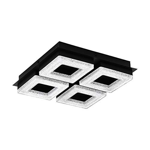 EGLO Fradelo 1 LED Plafondlamp - Zwart - 28 cm