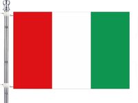 Merkloos / Sans marque Vlaggenstok/vlaggenmast set - incl vlag van Italie - 90 x 150 cm - aluminium - 183 cm