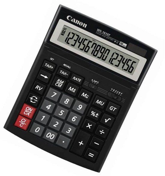 Canon WS-1610T Desktop Rekenmachine met display Zwart