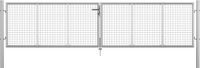 vidaXL Tuinpoort Gegalvaniseerd Staal Zilver 415x125 cm