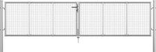 vidaXL Tuinpoort Gegalvaniseerd Staal Zilver 415x125 cm