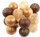 Kaemingk kerstboom microballen bruin goud mix 3 cm 9 stuks