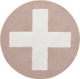 Lifetime Kidsrooms Vloerkleed rond - Pink X, 3D Effect