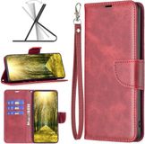MobyDefend Hoesje - Samsung Galaxy S24 - Wallet Book Case - Rood