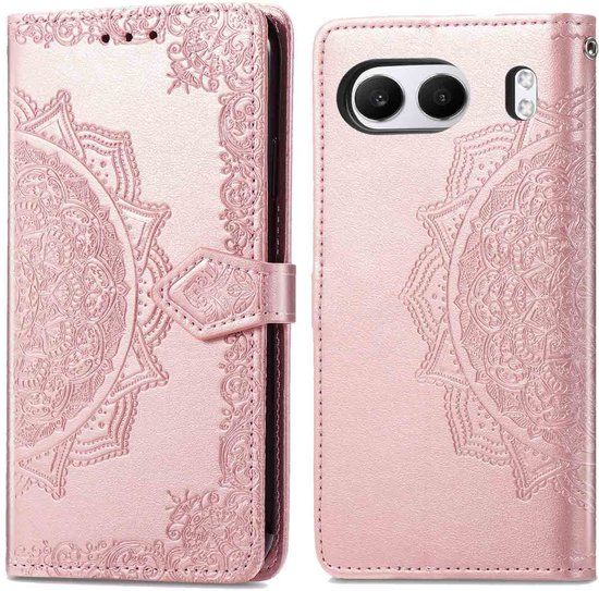 imoshion Hoesje - Geschikt voor OnePlus Nord 4 - Mandala Bookcase - Rosé Goud