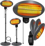 Kesser Chauffage d'extérieur infrarouge 2000W anthracite hauteur réglable