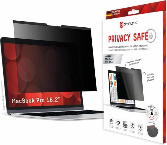 Displex Privacy Safe Magnetische Screenprotector voor de Apple MacBook Pro 16.2 inch