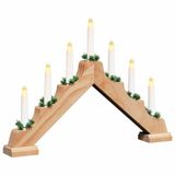 vidaXL Kerst Kaarsbrug 7 LED's Warmwit 39.5 x 5 x 29 cm