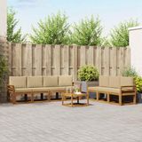 vidaXL - Acacia Hout Loungeset - Natuurlijk en Beige