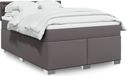 Maison Exclusive - Sommier à lattes de lit avec matelas Gris 160x200 cm Similicuir