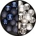 Merkloos / Sans marque Billiet - Vanlaere Kerstballen 36x stuks - 3 en 4 cm - donkerblauw en zilver - kunststof