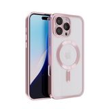 Coverzs hard case met camera cover geschikt voor iPhone 15 Pro Max (roségoud)